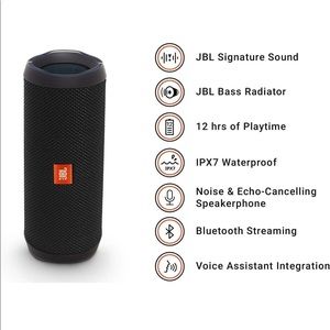 COPY - JBL FLIP 4 (Black) Bluetooth Speaker NEW IN BOX Waterproof